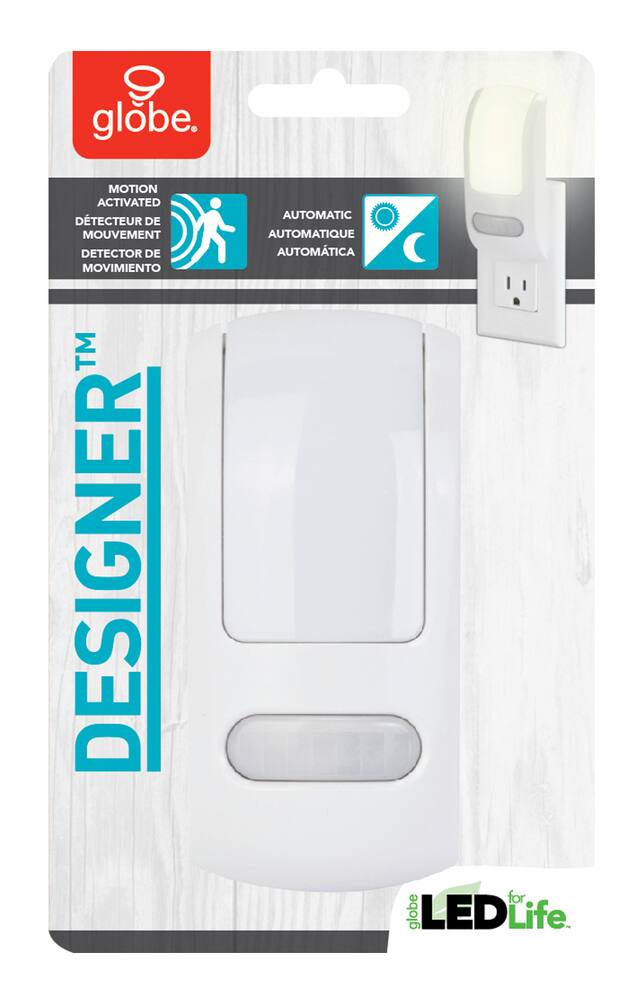 globe electric designer led automatic night light with motion sensor