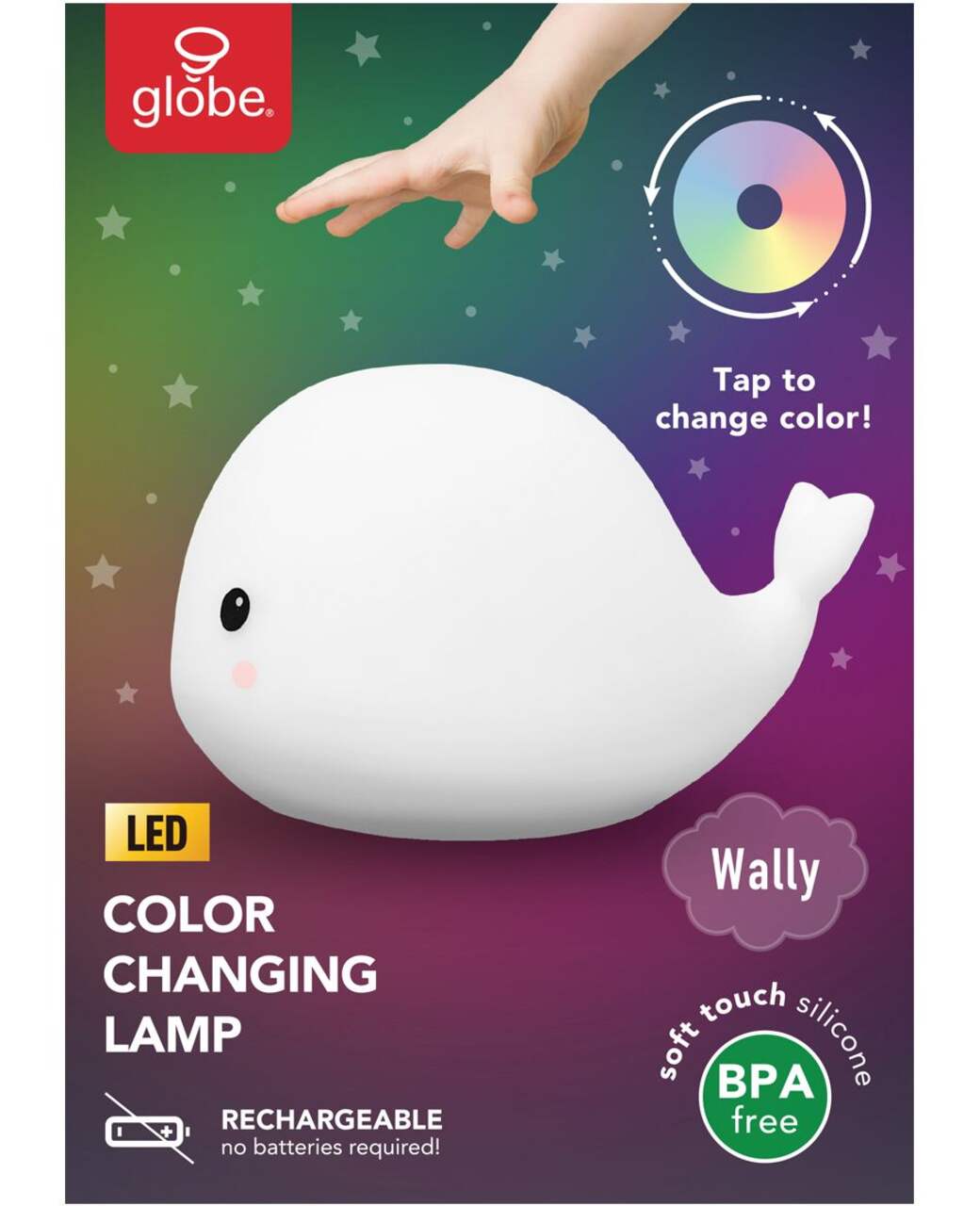 Globe Electric LED Colour-Changing Whale Rechargeable Night Light