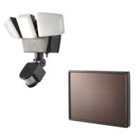 NOMA Triple-Head 180-Degree Outdoor Security Light, Weather-Resistant Front_Angled_Left
