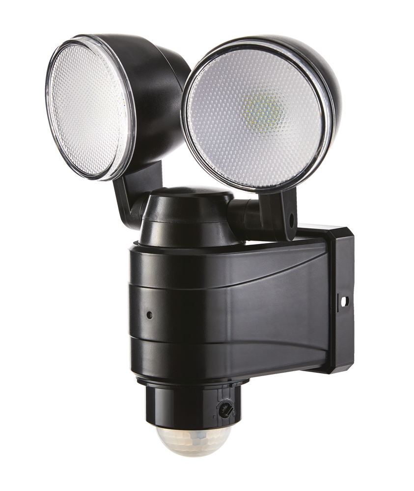 Lampe de sécurité d'extérieur à 2 têtes 180 degrés NOMA, résistant aux