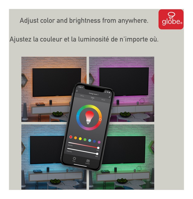 Globe Electric WiFi LED RGB Smart Strip Light, 5m/16.4ft Canadian Tire