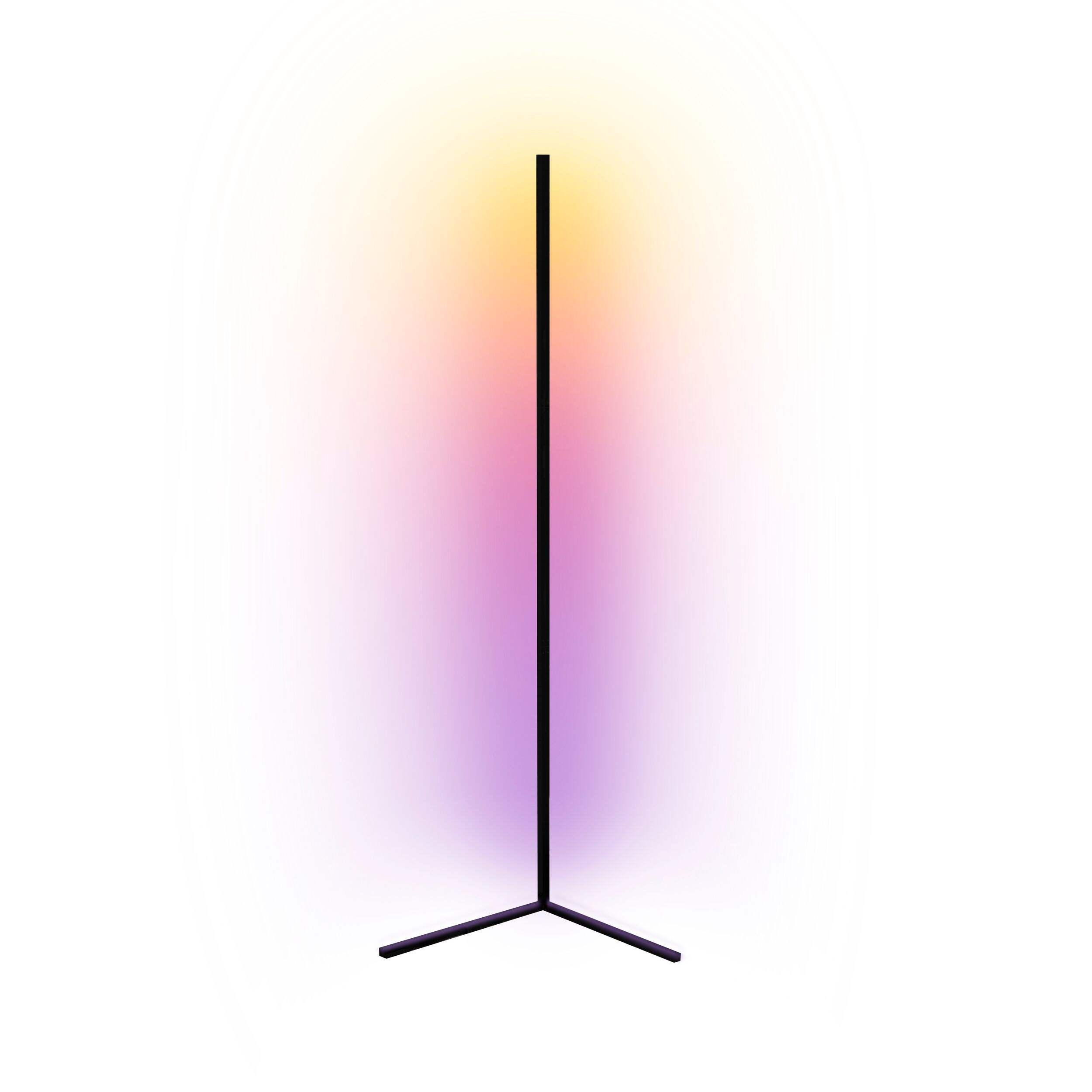 NOMA RGBIC Floor Corner Lamp, 55.2-in, Black Front_Flat