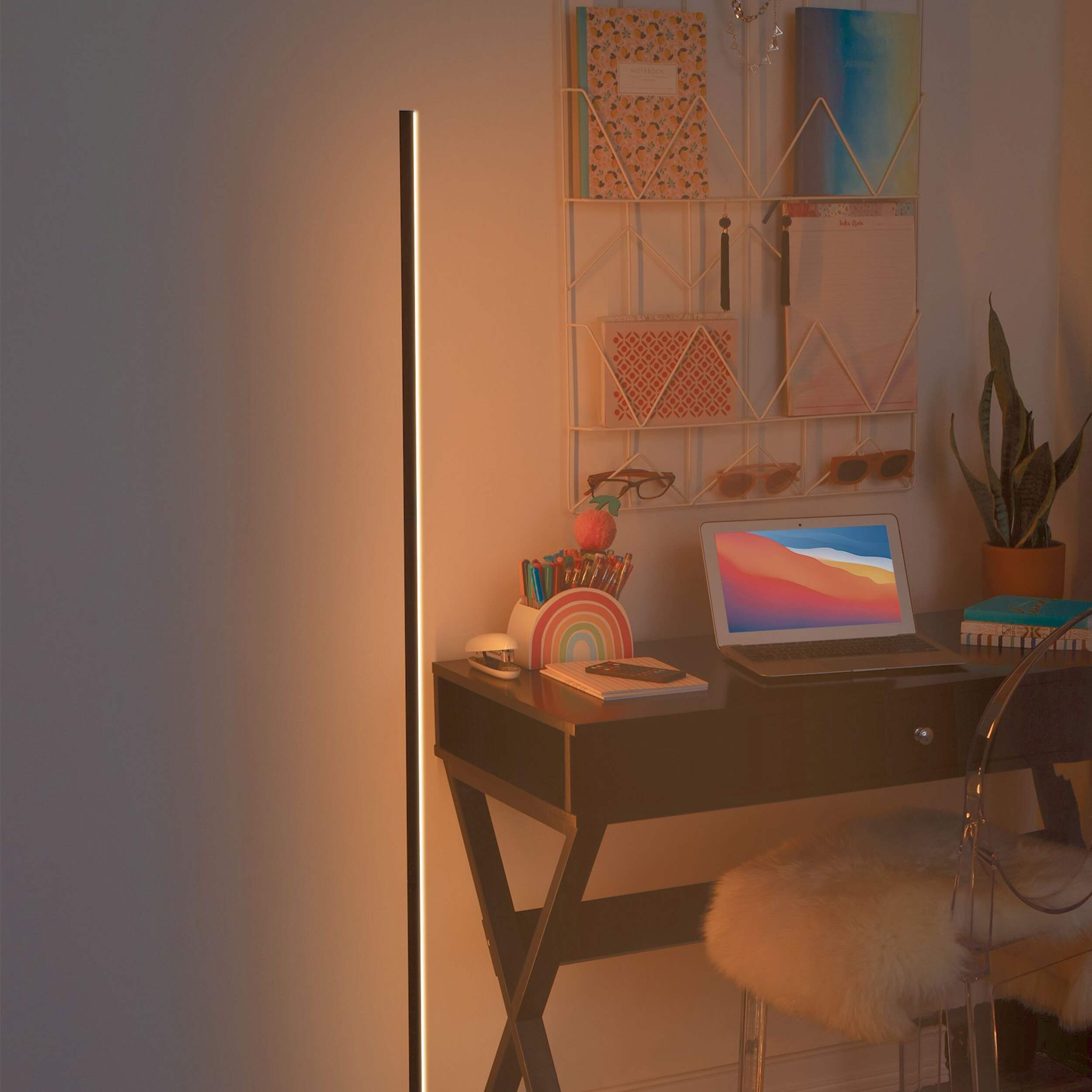 NOMA RGBIC Corner Bar Floor Lamp, 55.2in, Black Canadian Tire