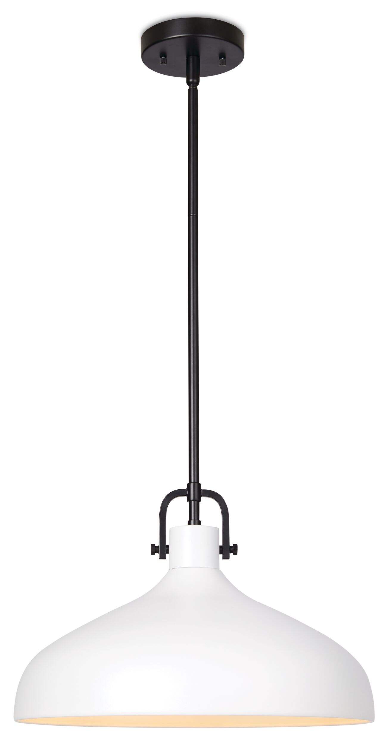 CANVAS Bremner 1-Light Ceiling Pendant Light, Black/White Front_Flat