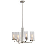 Lustre à 4 lampes CANVAS Glenshiel, nickel brossé Front_Flat