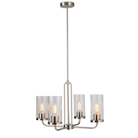 CANVAS Glenshiel 4-Light Chandelier, Brushed Nickel Front_Flat