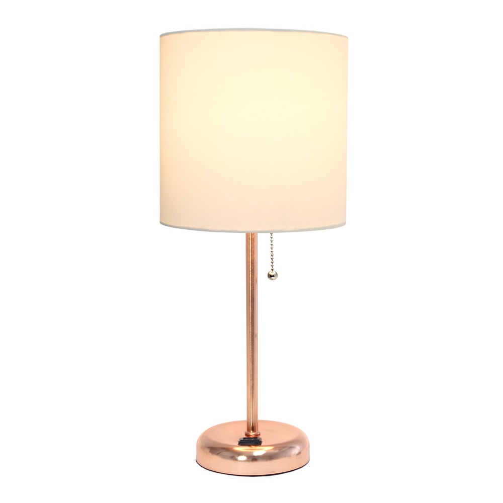 Lampe de table tige abatjour en tissu LimeLights avec prise de