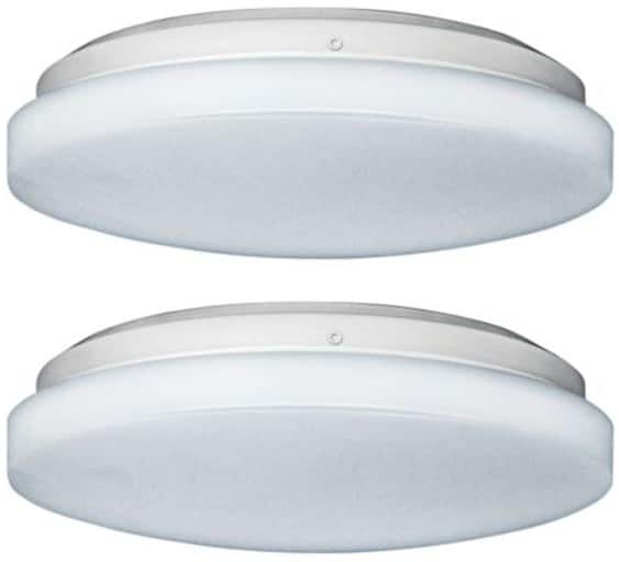 Led White Flush Mount Light 10 In 2, Bedroom Ceiling Light Fixtures Canadian Tire