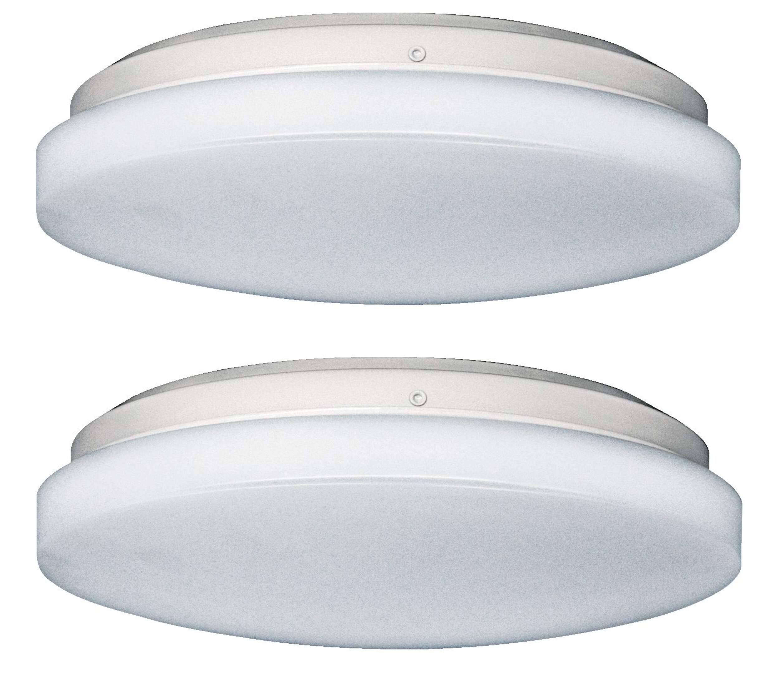 Homewell LED Flush Mount Ceiling Light Fixture, 10-in, White,  2-pk Front_Elevated