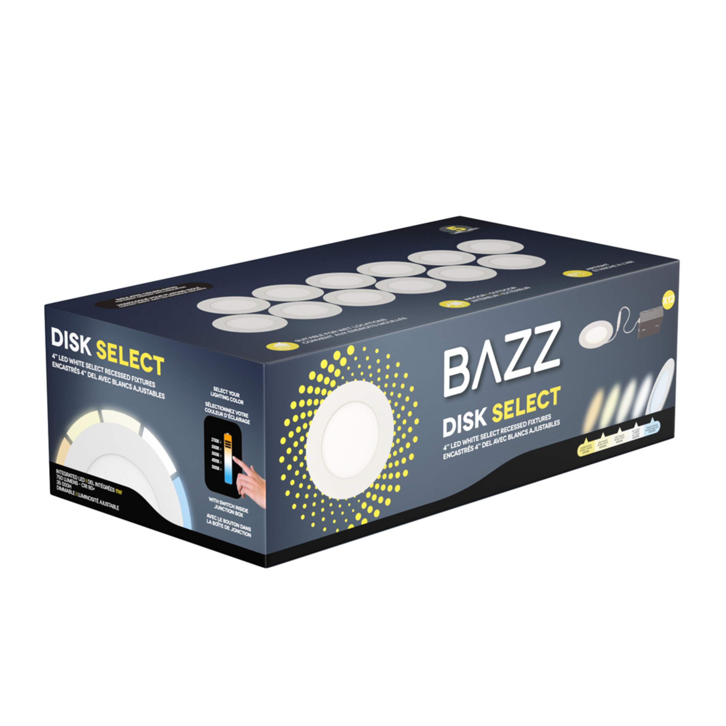 BAZZ CCT Recessed Lights, 4in, 12pk Canadian Tire