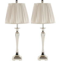 Safavieh Athena Fabric Shade Table Lamp, 27-in, Champange/Silver Front_Flat