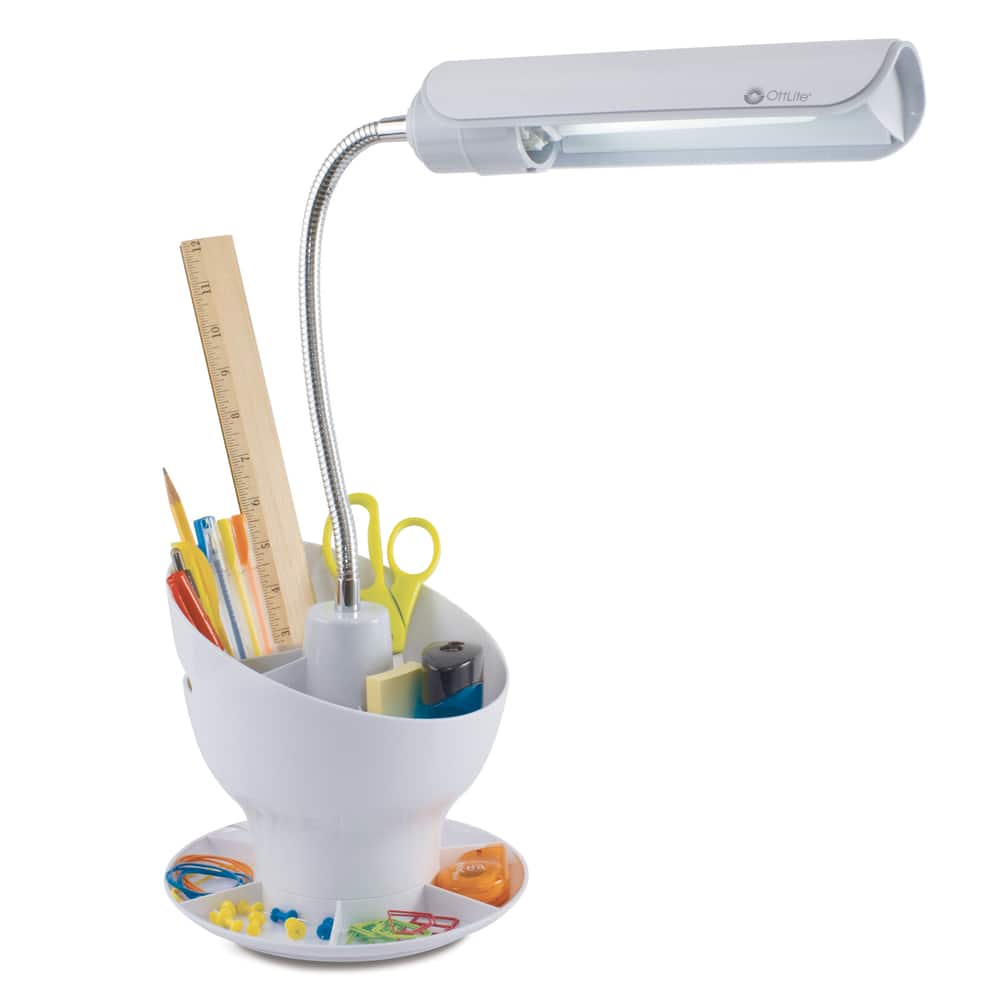 ottlite led craft space organizer lamp