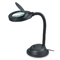 NOMA LED Magnifying Glass with Light Desk Lamp, 20-in, Black