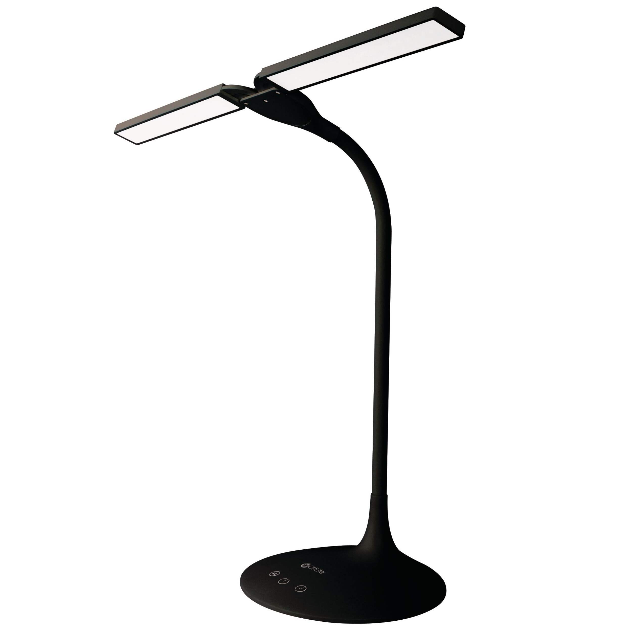 OttLite Pivot LED Desk Lamp with Dual Shades Front_Angled_Left