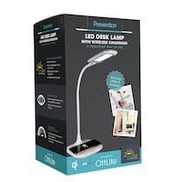Lampe de bureau Prevention à DEL d'OttLite, avec chargement sans fil