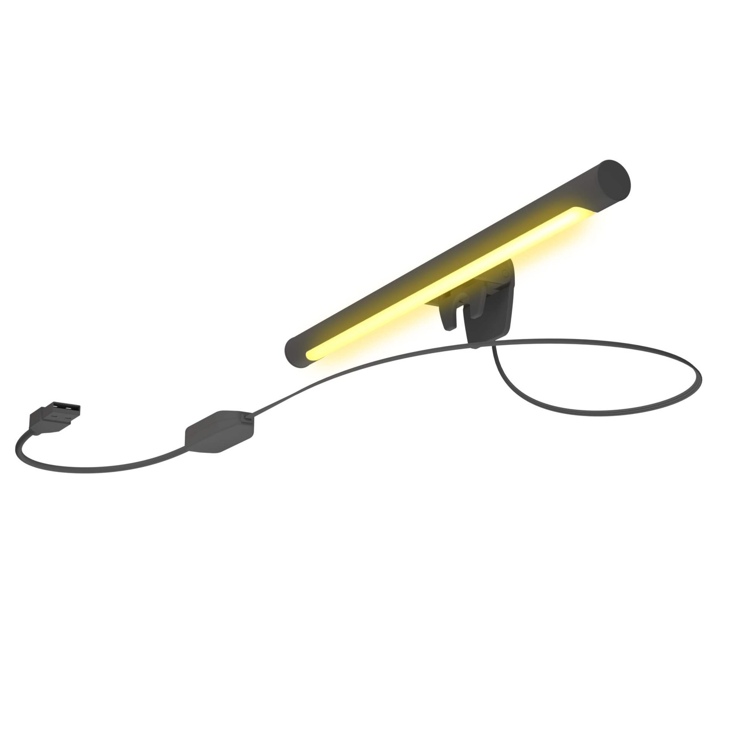 Barre lumineuse USB West & Arrow et pince pour moniteur, noir