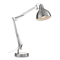 NOMA Swing Arm Desk Lamp, 25-1/4-in, Brushed Nickel Front_Three_Fourths_Angled_Right