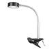 NOMA LED Clip-On Desk Lamp, 15-1/14-in, Black/Silver Front_Three_Fourths_Angled_Left