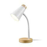 Lampe de bureau en col de cygne à DEL For Living, 9,3 po, choix de couleurs Front_Three_Fourths_Angled_Left