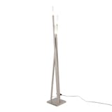 Lampadaire contemporain LumiSource Icicle, nickel brossé Front_Angled_Right