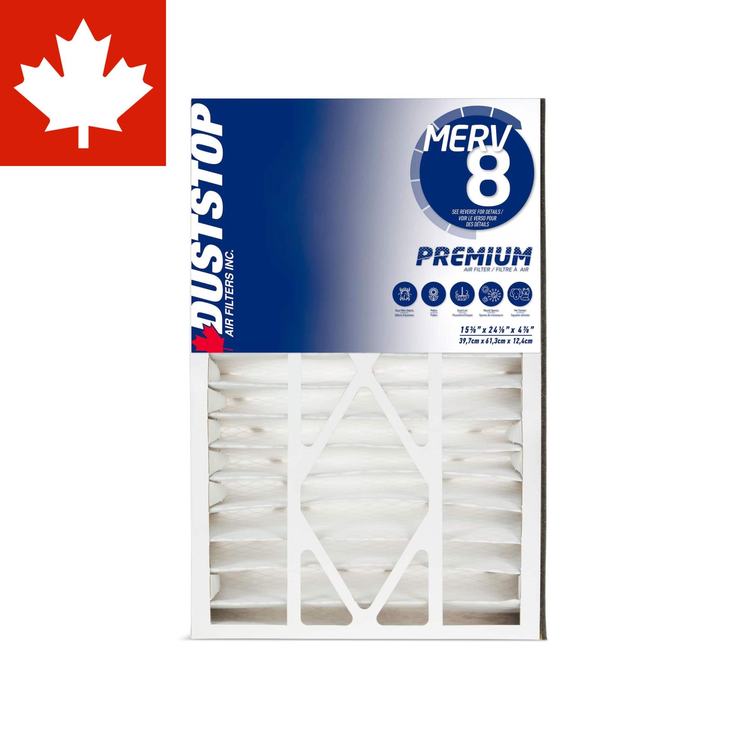 Wide Duststop MERV 8 Premium Filter with Foam, 16-in x 25-in x 5-in Front_Flat