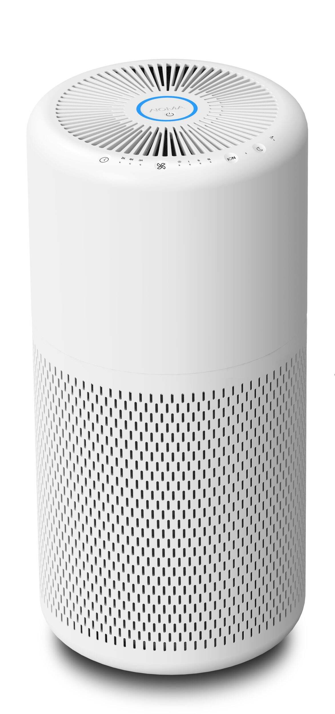 NOMA Medium True HEPA Air Purifier with Night Light, White, Medium Room Front_Elevated