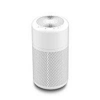 NOMA Small True HEPA Air Purifier with Night Light, White, Small Room Front_Elevated