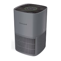 Honeywell HPA125C True HEPA Tabletop Air Purifier with AQI Sense, Cool Grey Front_Three_Fourths_Angled_Left