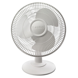 Ventilateur de table/bureau portatif oscillant à tête inclinable Lasko, 3 vitesses, blanc, 12 po Front_Angled_Right