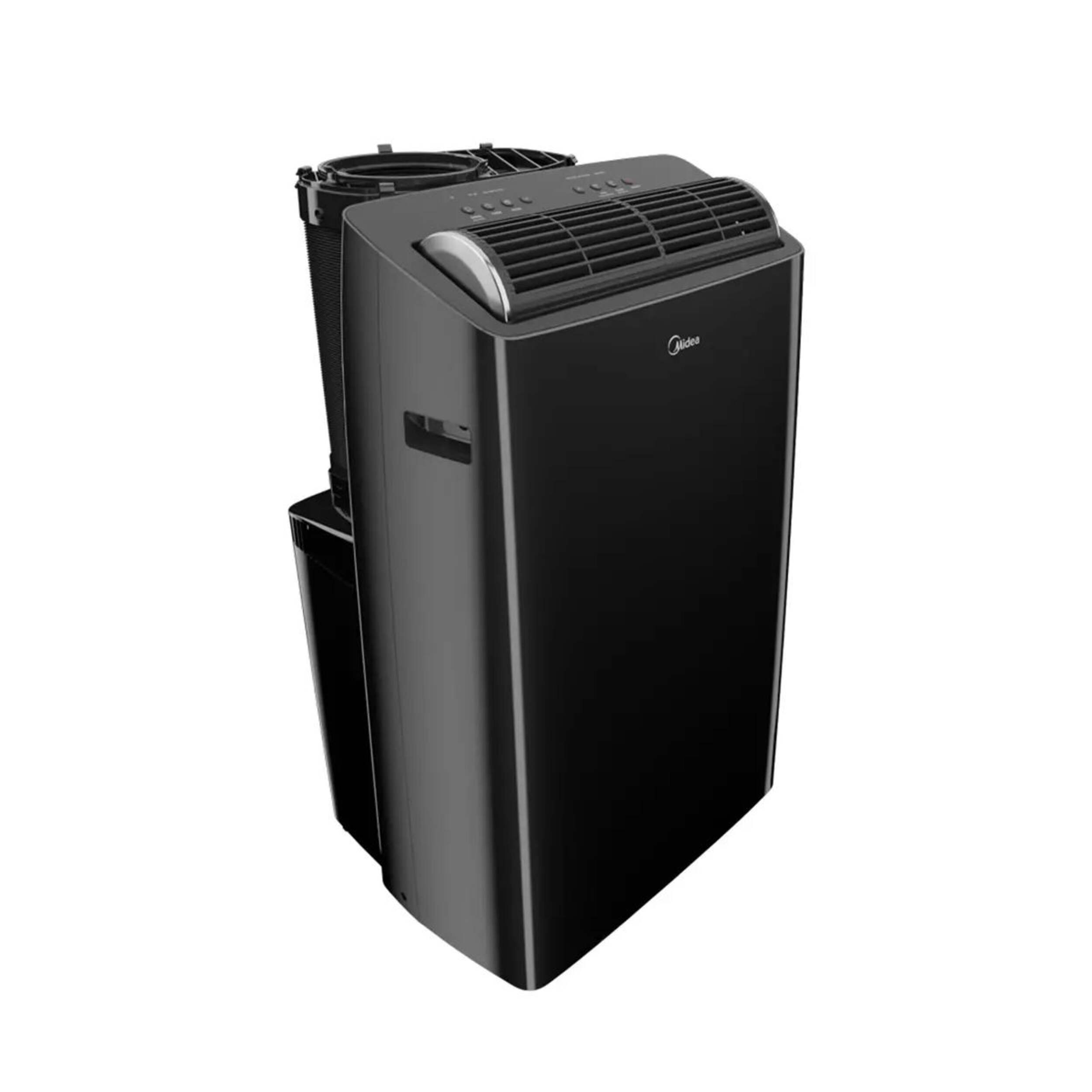 Midea DUO Real Cool Portable Air Conditioner/AC, Dual-Hose, 12,000 BTU, Black Front_Angled_Right