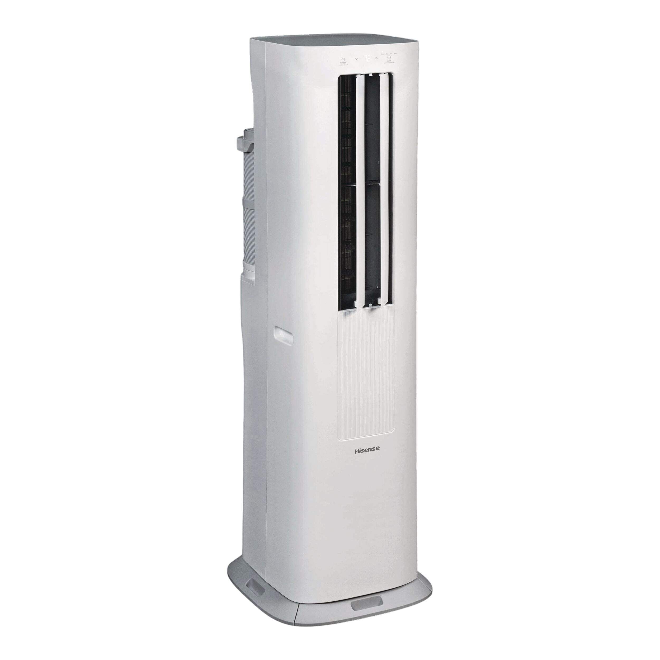 Climatiseur vertical 4-en-1 portatif silencieux pour la maison Hisense, 8000 BTU Front_Three_Fourths_Angled_Right
