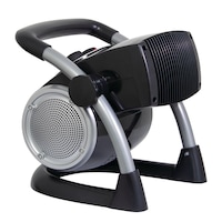 Lasko Utility Ceramic Space Heater with Pivot Power, 1500W, Black Front_Angled_Right