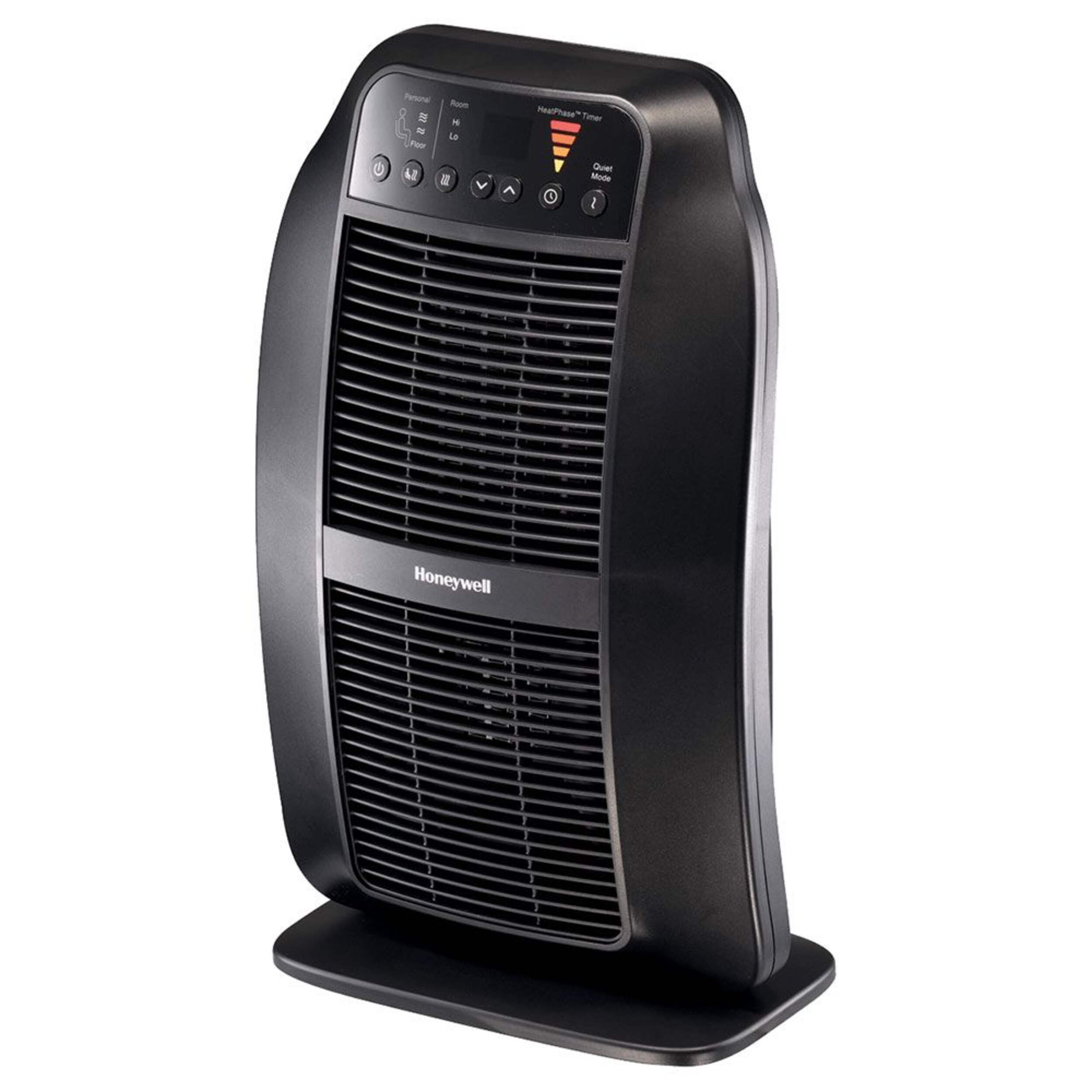 Honeywell HCE840BC HeatGenius™ Multizone Ceramic Space Heater, 1500W, Black Front_Angled_Left