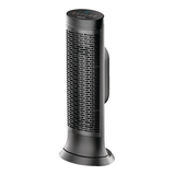 Honeywell HCE352C Digital Tower Ceramic Space Heater w/Thermostat, 1500W, Black Front_Three_Fourths_Angled_Left