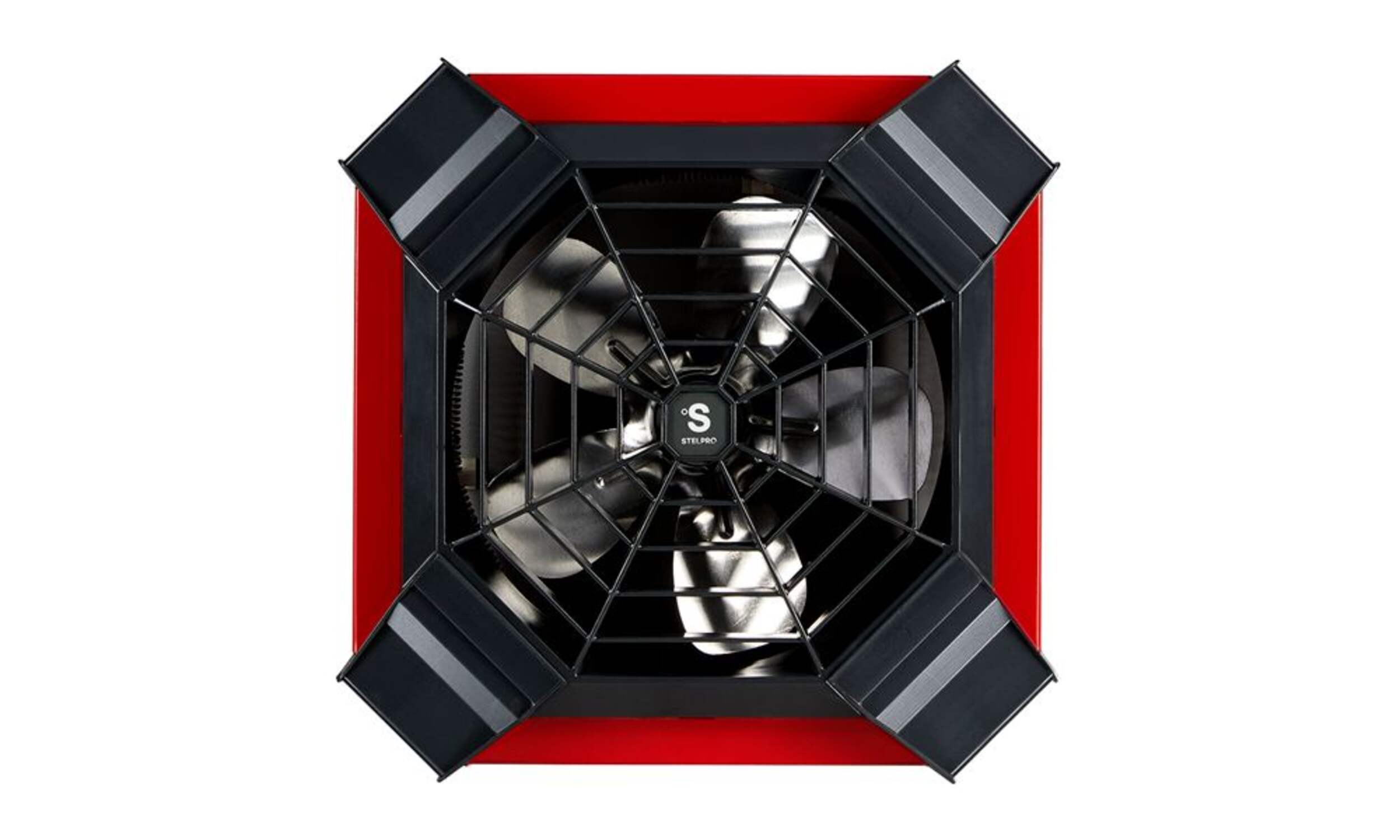 Stelpro Spider Ceiling Electric Fan Heater, 4000W, Red Front_Flat