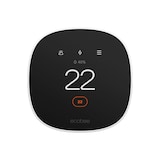 Ecobee Smart Programmable Wi-Fi Thermostat Essential, Black Front_Flat