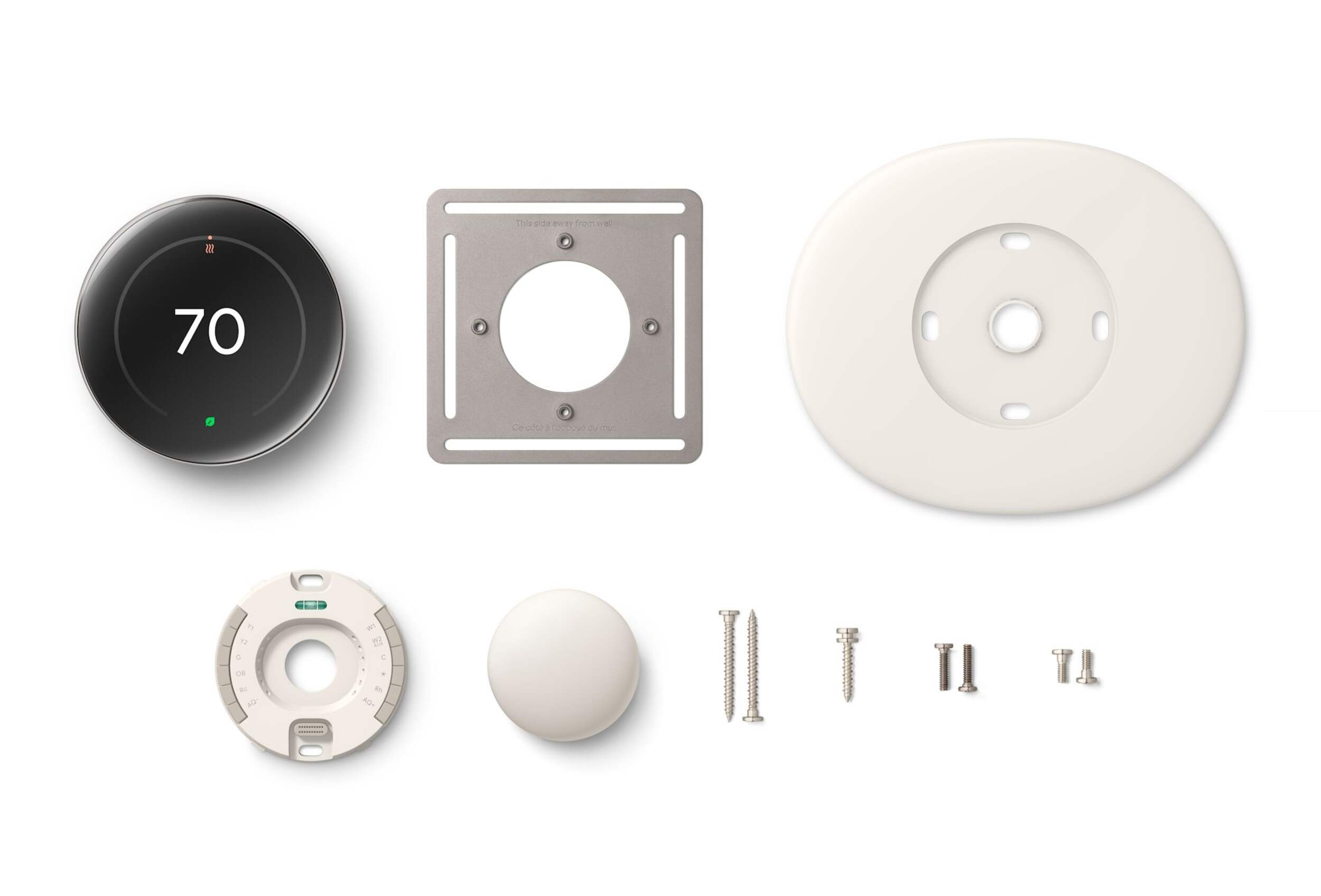 Thermostat intelligent Google Nest, 4e gén. argent poli Composite_or_Mixed