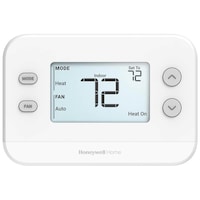 Honeywell Home RTHC11B/N Single Stage Digital Non-Programmable Thermostat, Battery Operated, White Front_Flat