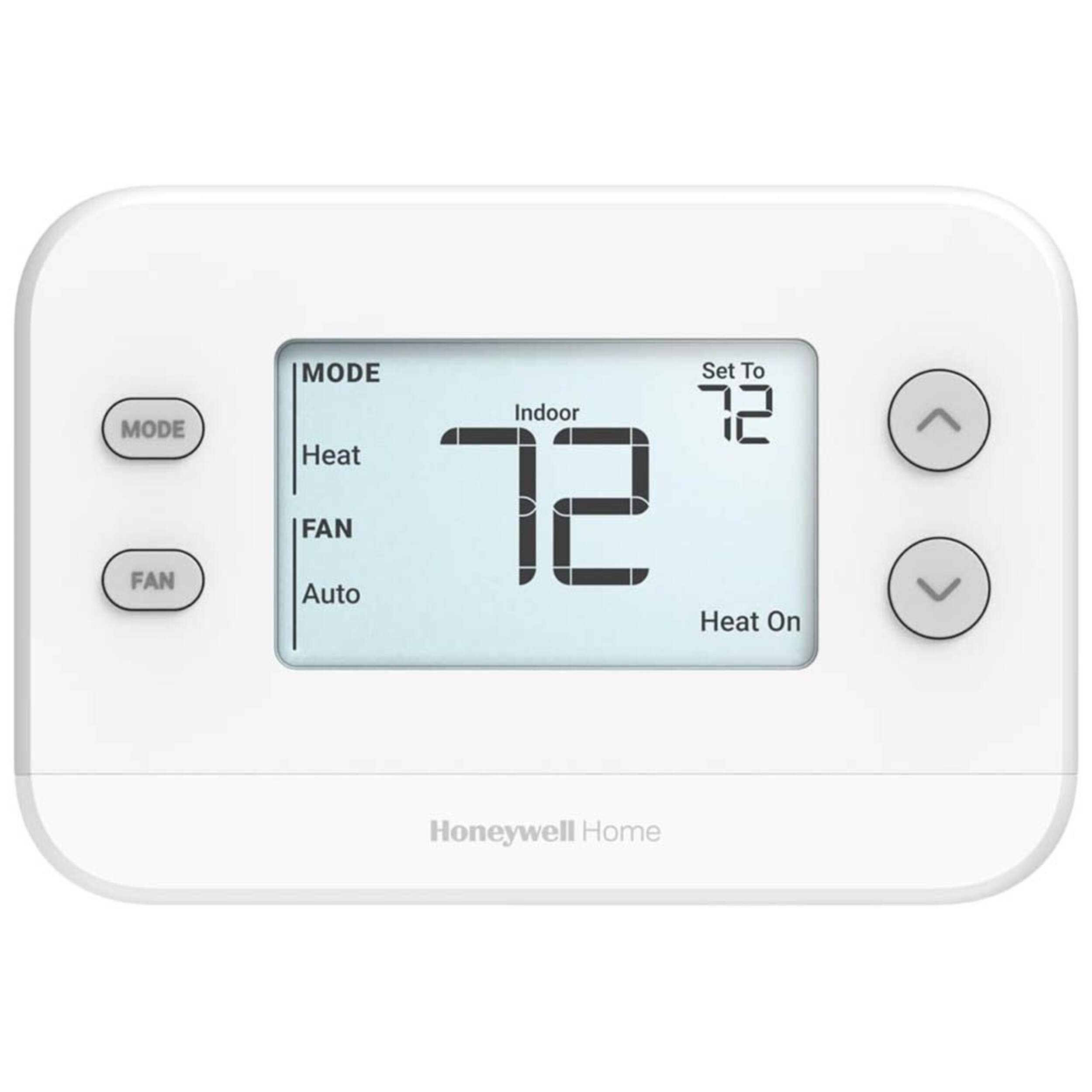 Thermostat numérique non programmable à 1 phase Honeywell Home RTHC11B/N, à piles, blanc Front_Flat