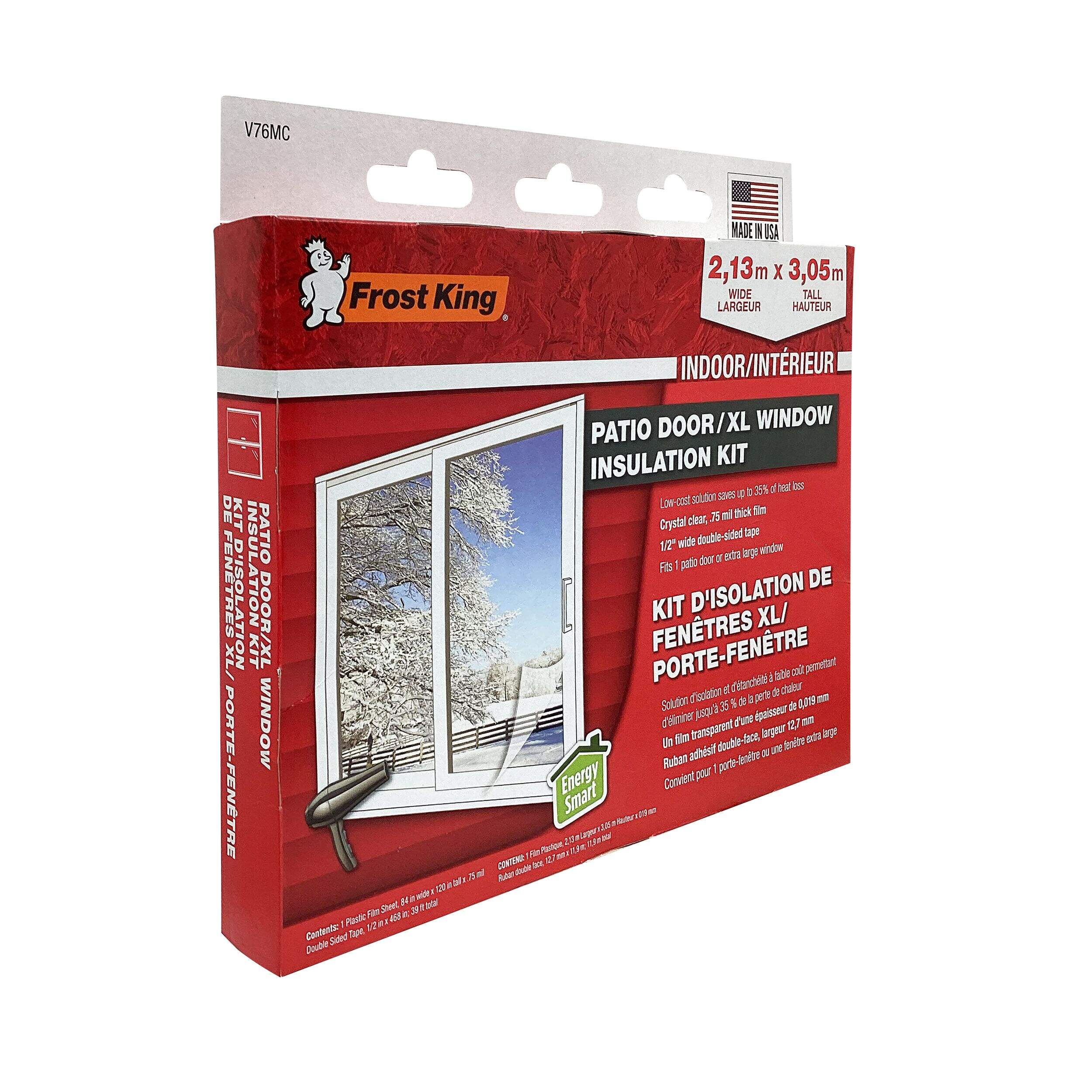 Frost King Patio Door Shrink Insulation Kit, 84-in x 110-in Front_Three_Fourths_Angled_Right