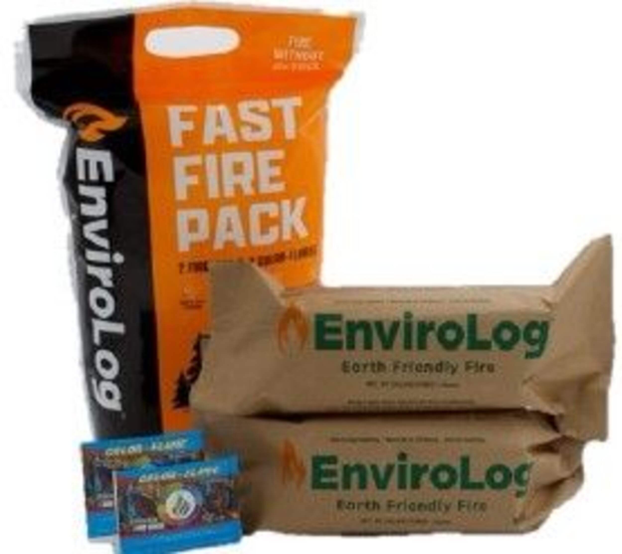 Enviro-Log Earth Friendly Fast Fire Pack with 2 Firelogs and 2 ColourFlame Packets Composite_or_Mixed