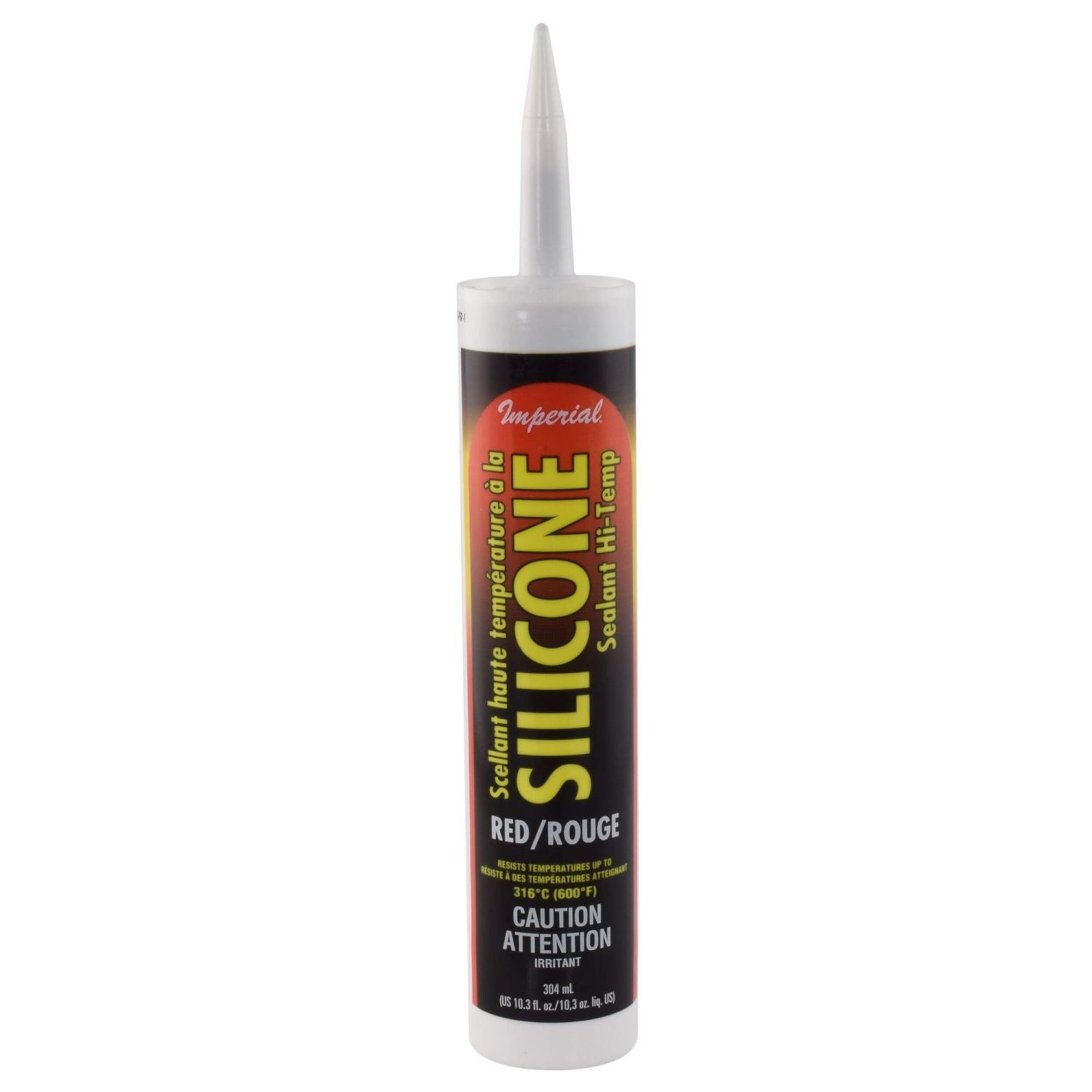 Imperial High Temperature Silicone Sealant, Red, 304 mL Front_Flat