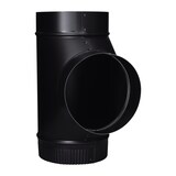 Imperial Metal Assembled Tee, 6-in, Black Matte Finish Front_Angled_Right