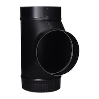 Imperial Metal Assembled Tee, 6-in, Black Matte Finish
