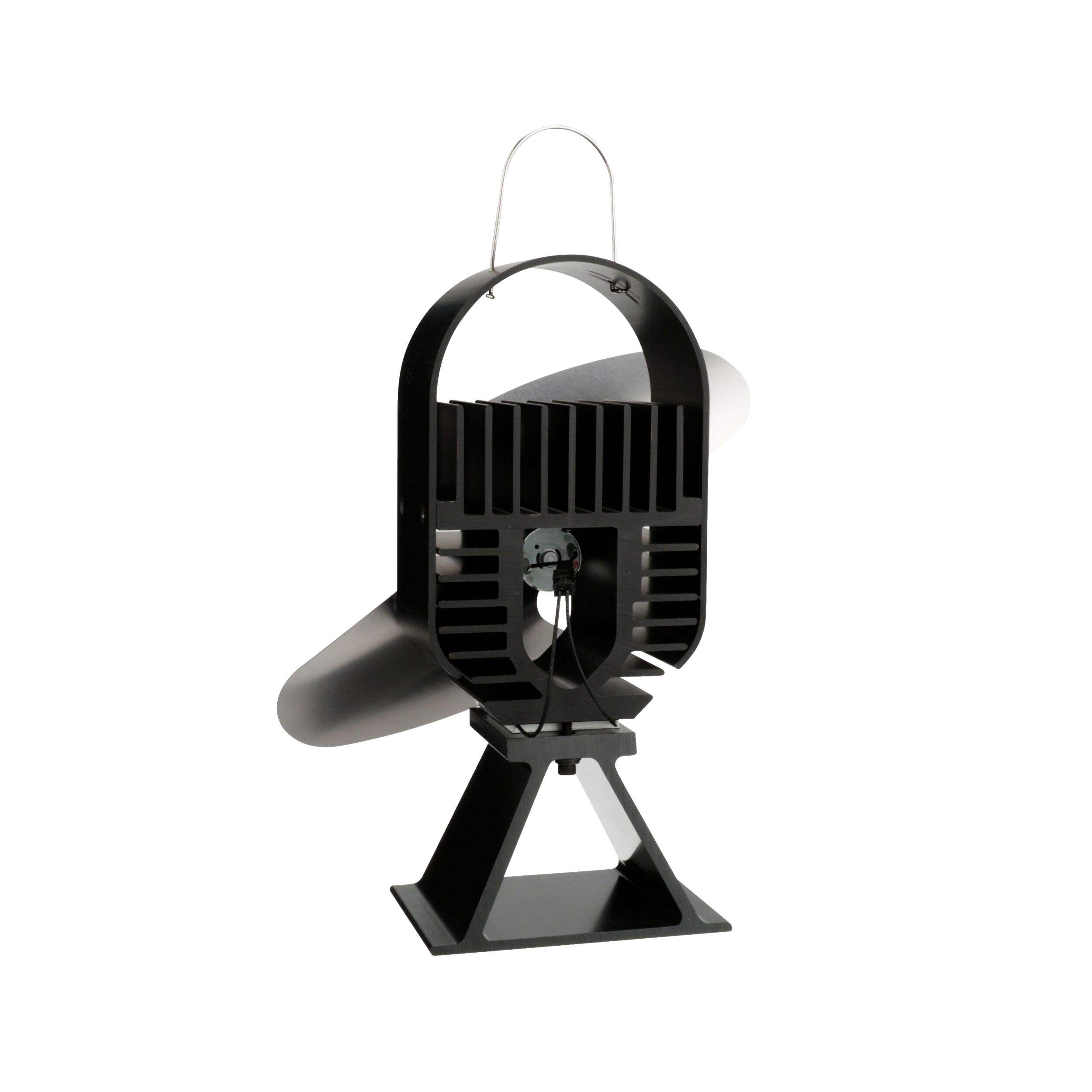 Ecofan AirDeco II Heat Powered Stove Fan, 190CFM, 9-in, Nickel Front_Angled_Right