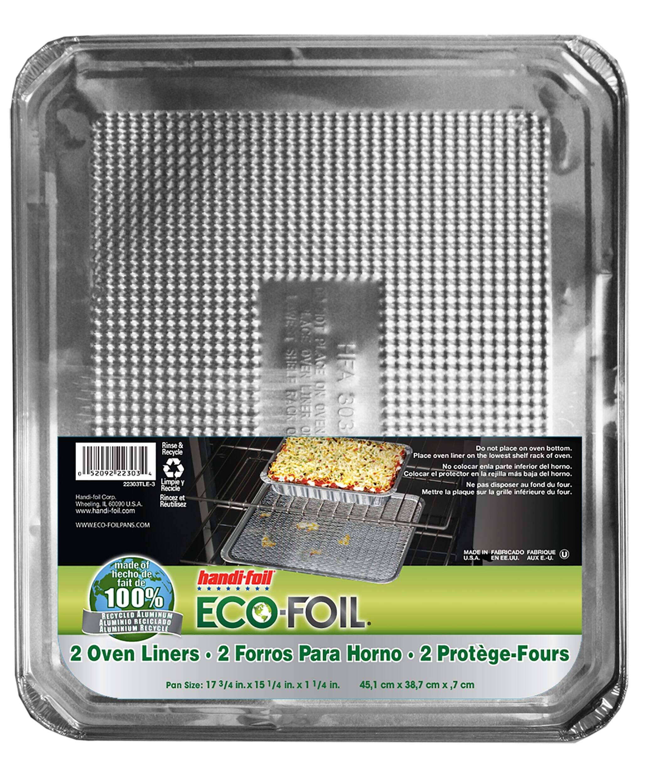 Handi-Foil Aluminum Oven Liners, 18.25-in x 16-in, 2-pk Overhead_Flat