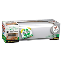 E-Zee Wrap Non-stick Food Plastic Wrap Dispenser with 500-ft Plastic Wrap Included Front_Angled_Right