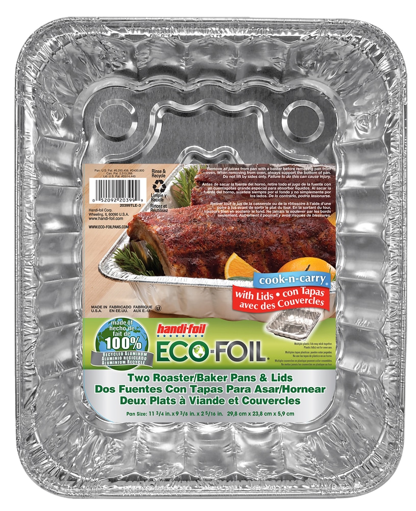 HandiFoil Cook NCarry Roaster & Baker Pan with Lids, 2pk Canadian Tire