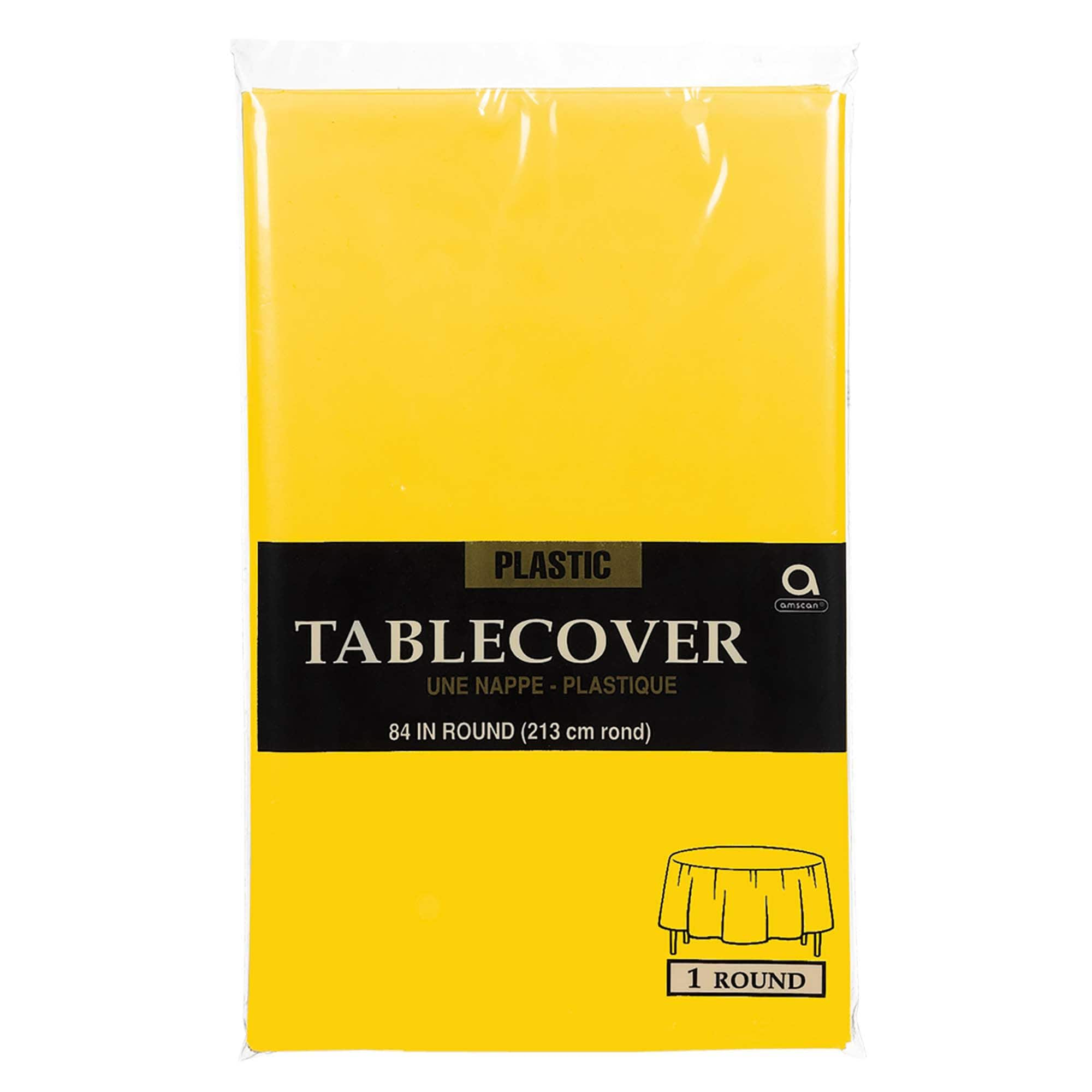 Amscan Plastic Table Cover Roll, 100' x 40, Sunshine Yellow