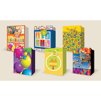 Birthday Gift Bags, Assorted, Medium Front_Angled_Left